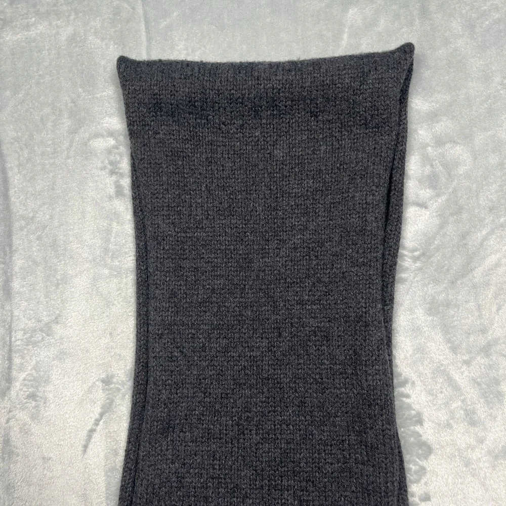 Vintage Y2K Gap Scarf Gray Lambswool Fair Isle Snowflake Knit Winter Accessory